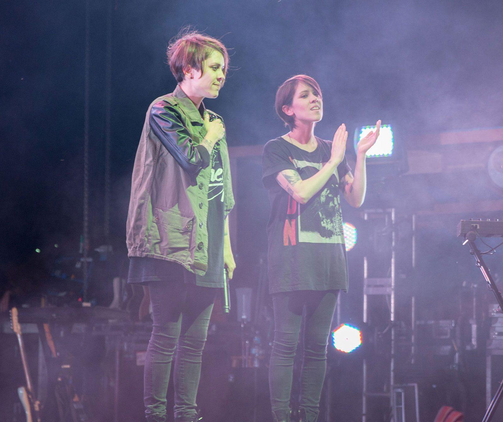 Tegan and Sara performing at the Hillside Festival in Guelph, Ontario in July 2014. The Canadian indie duo released their ninth studio album, “Hey, I’m Just Like You,” on Friday. COURTESY OF WIKIMEDIA COMMONS