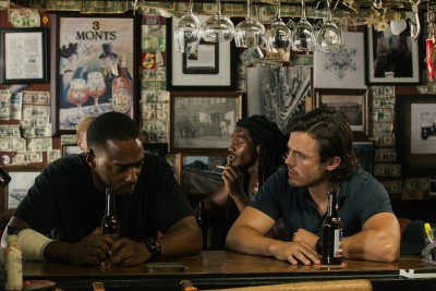 (Left to right) Anthony Mackie and Casey Affleck in TRIPLE 9. Courtesy of Open Road Films.