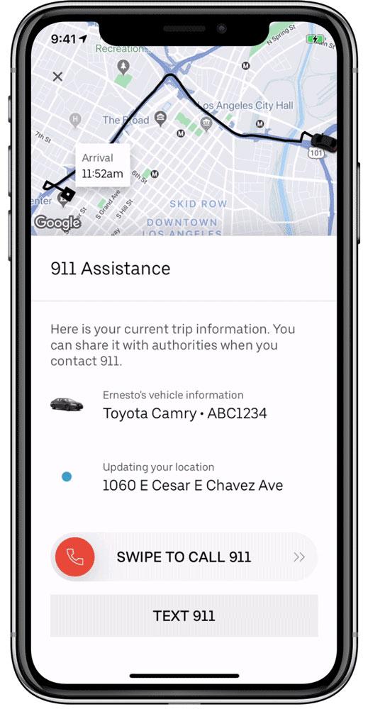 Uber’s emergency feature, part of the app’s Safety Toolkit, was recently made available throughout all of Massachusetts. COURTESY OF UBER