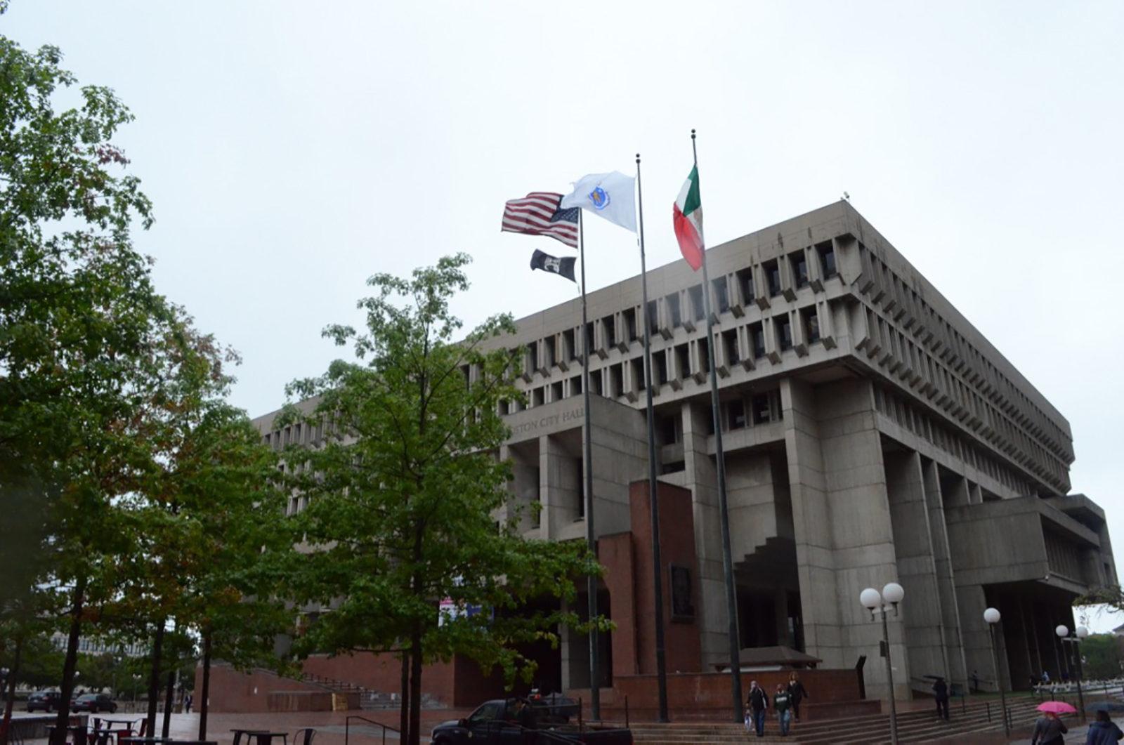 Mayor Martin Walsh rejects Christian group Camp Constitution’s request to fly their flag at City Hall Plaza, citing issues related to the separation of church and state. PHOTO BY LEXI PEERY/ DAILY FREE PRESS STAFF