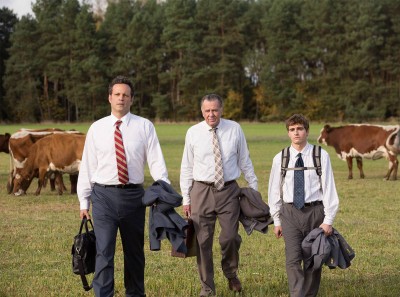 (From left) Vince Vaughn, Tom Wilkinson and David Franco star as Dan Truckman, Timothy McWinters and Mike Pancake in “Unfinished Business,” released Friday. PHOTO BY JESSICA MIGLIO/TWENTIETH CENTURY FOX 