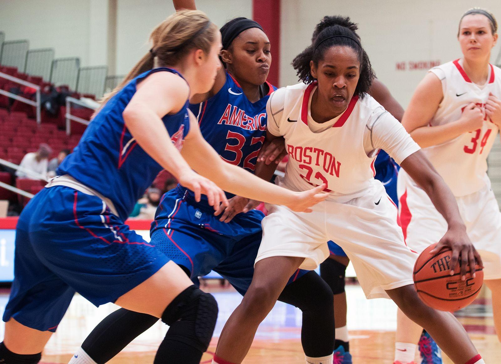 Women's basketball shows signs of improvement in loss to American