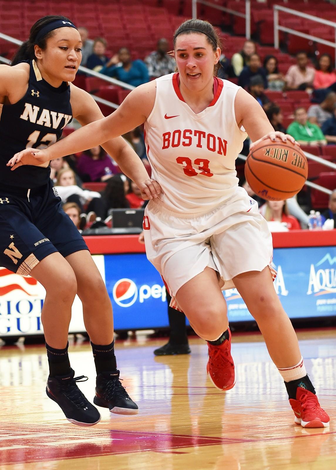 Junior Meghan Green averages 11.4 points per game. PHOTO BY MADDIE MALHOTRA/DAILY FREE PRESS STAFF