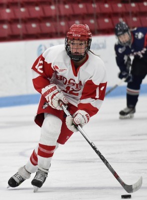 Sophomore Victoria Bach netted a goal in Saturday's win over Northeastern, but couldn't score against BC. PHOTO BY MADDIE MALHOTRA/DFP FILE PHOTO