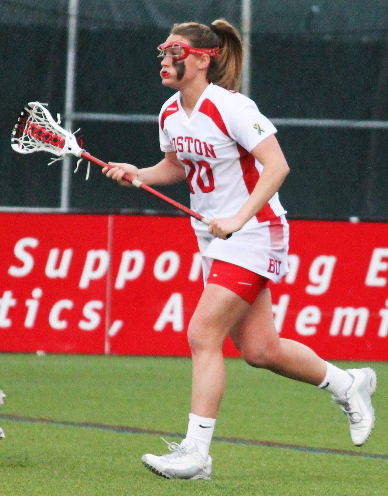 Junior Mickenzie Larivee scored a hat trick against Holy Cross and was named Turnpike Trophy MVP. PHOTO BY ABIGAIL FREEMAN/ DAILY FREE PRESS STAFF