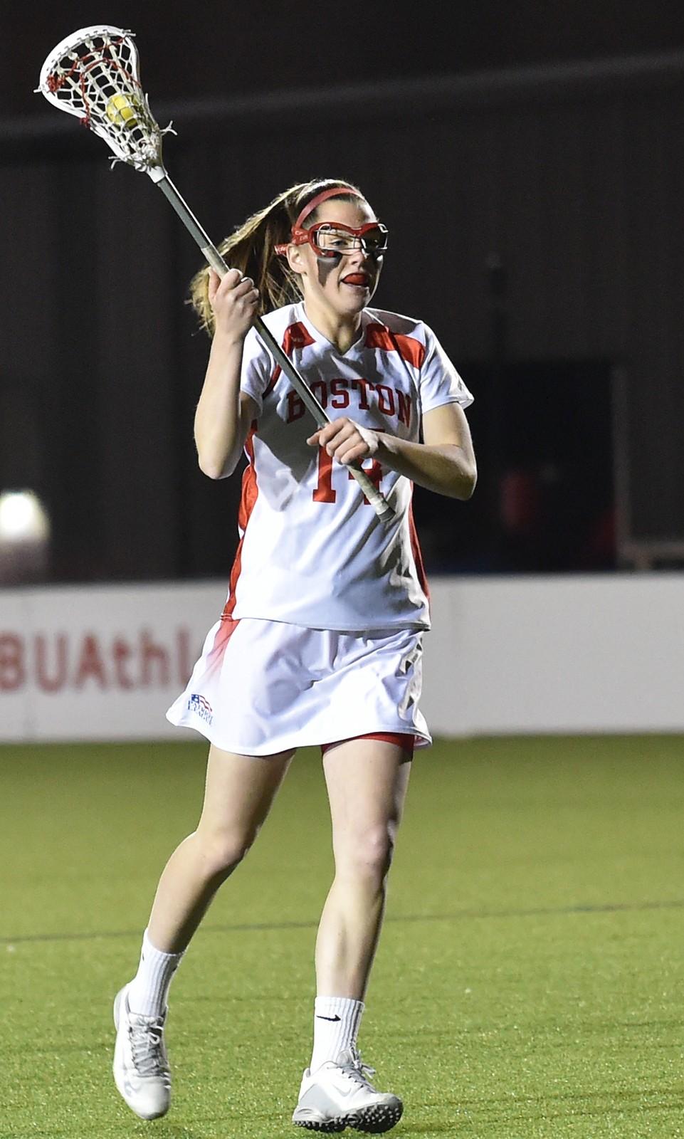 Kelly Mathews has come on strong as of late, and has 16 points so far. PHOTO BY MADDIE MALHOTRA/DAILY FREE PRESS STAFF