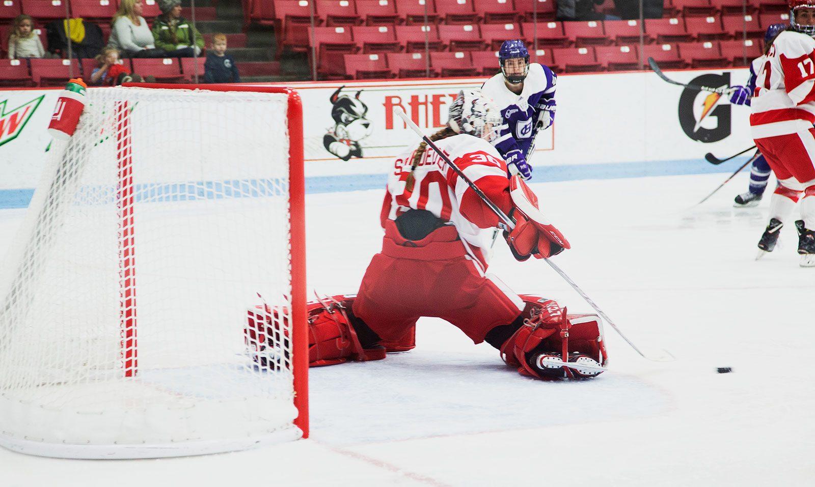 Junior goaltender Corinne Schroeder's experience could be invaluable this season. EMILY HUNTER/ DFP FILE