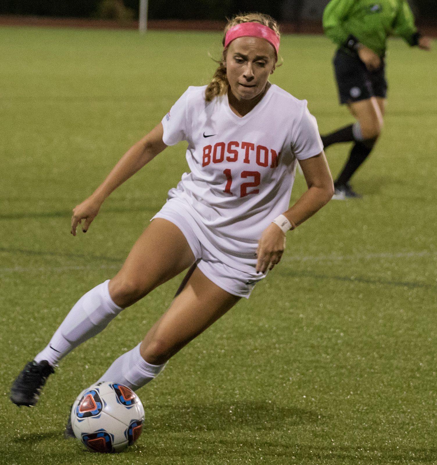 Freshman forward Kelly Park scored her first collegiate goal Tuesday night. PHOTO BY JUSTIN HAWK/ DAILY FREE PRESS STAFF 