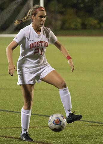 Jessie Shreck scored her second goal of the year in the seventh minute. PHOTO BY JUSTIN HAWK/ DAILY FREE PRESS STAFF 