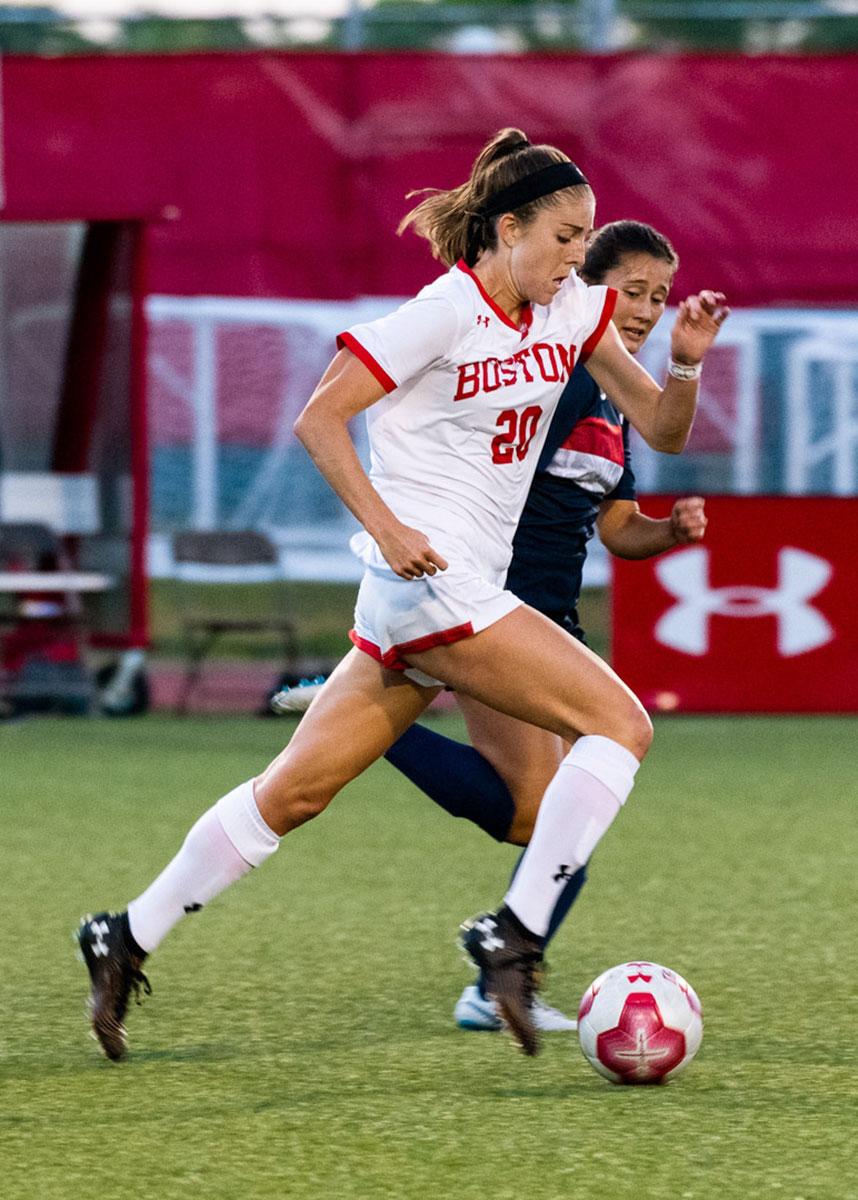 Senior Shannon Keefe, shown in a Sept. 25 game against Stony Brook University, notched her third goal of the season in the loss to Lafayette College on Saturday. MAISIE MANSFIELD-GREENWALD