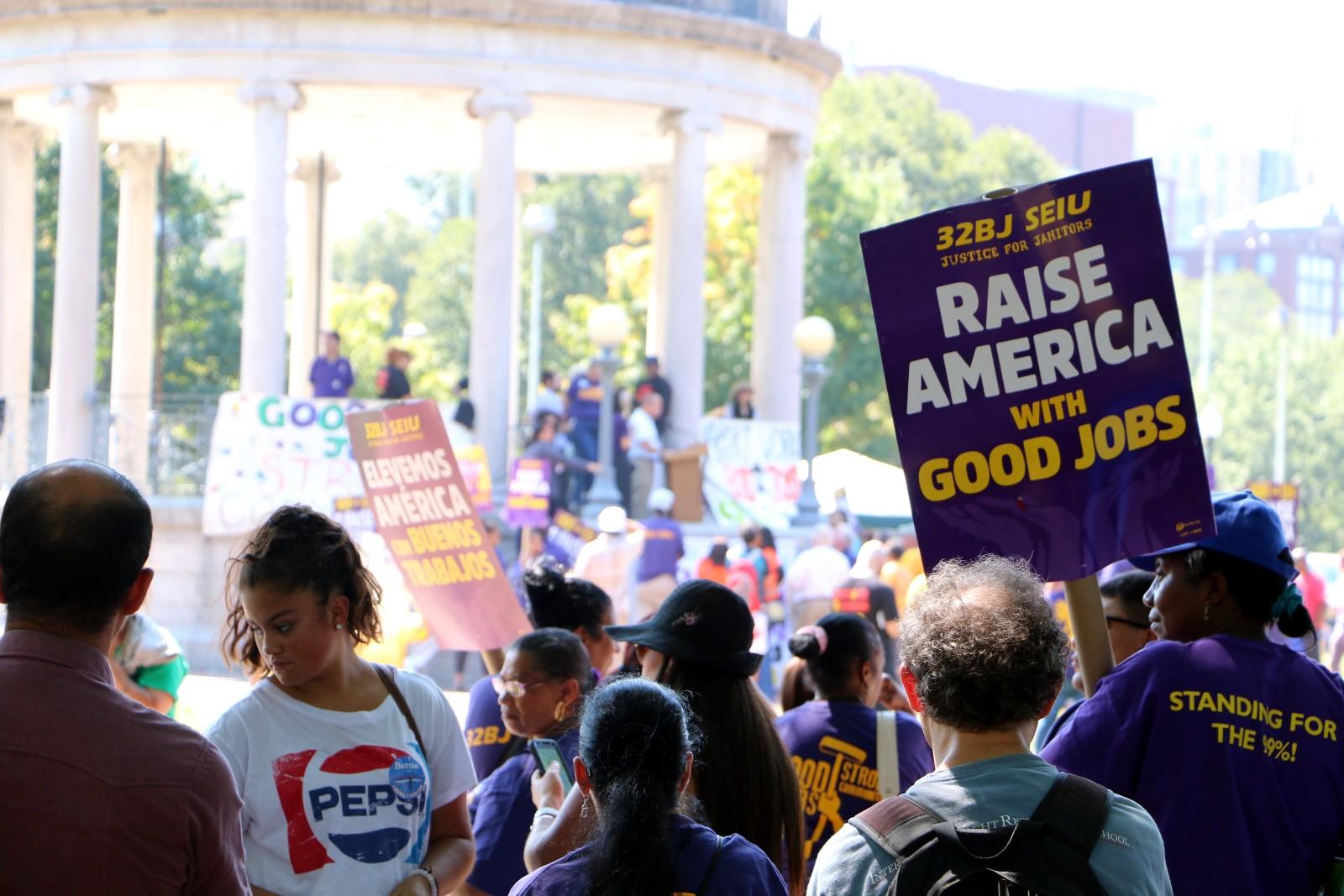 Labor Day draws union supporters to Boston Common