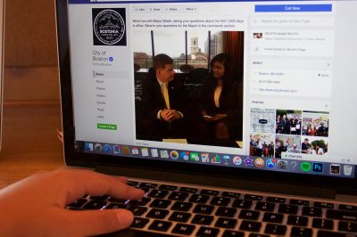In celebration of his 1,000 days in office, Boston Mayor Martin Walsh holds a live chat on Facebook Friday afternoon. PHOTO ILLUSTRATION BY OLIVIA FALCIGNO/ DAILY FREE PRESS STAFF