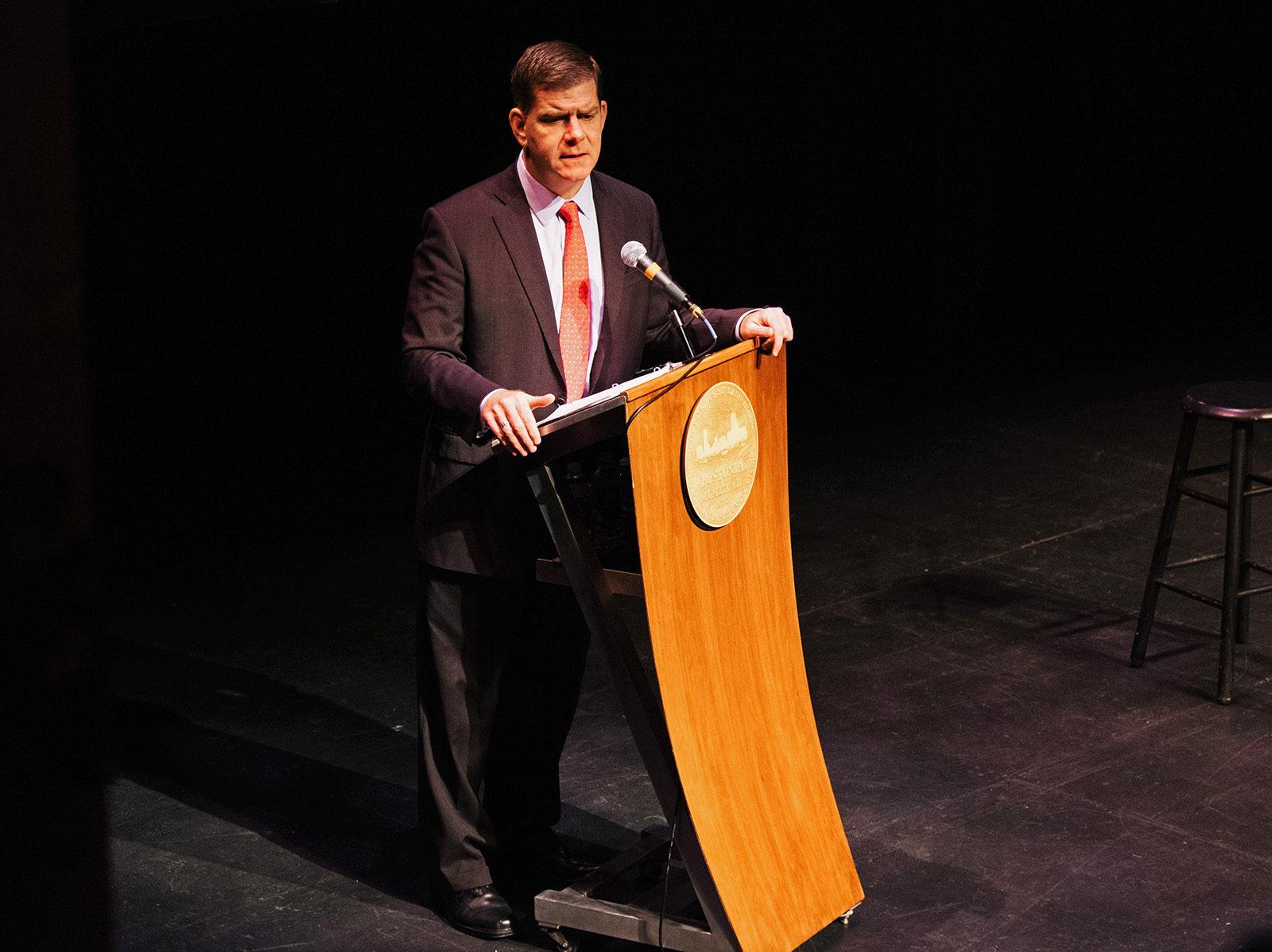 Boston Mayor Martin Walsh and the Boston Foundation announce the Massachusetts United for Puerto Rico fund Friday. PHOTO BY BRIAN SONG/ DFP FILE PHOTO