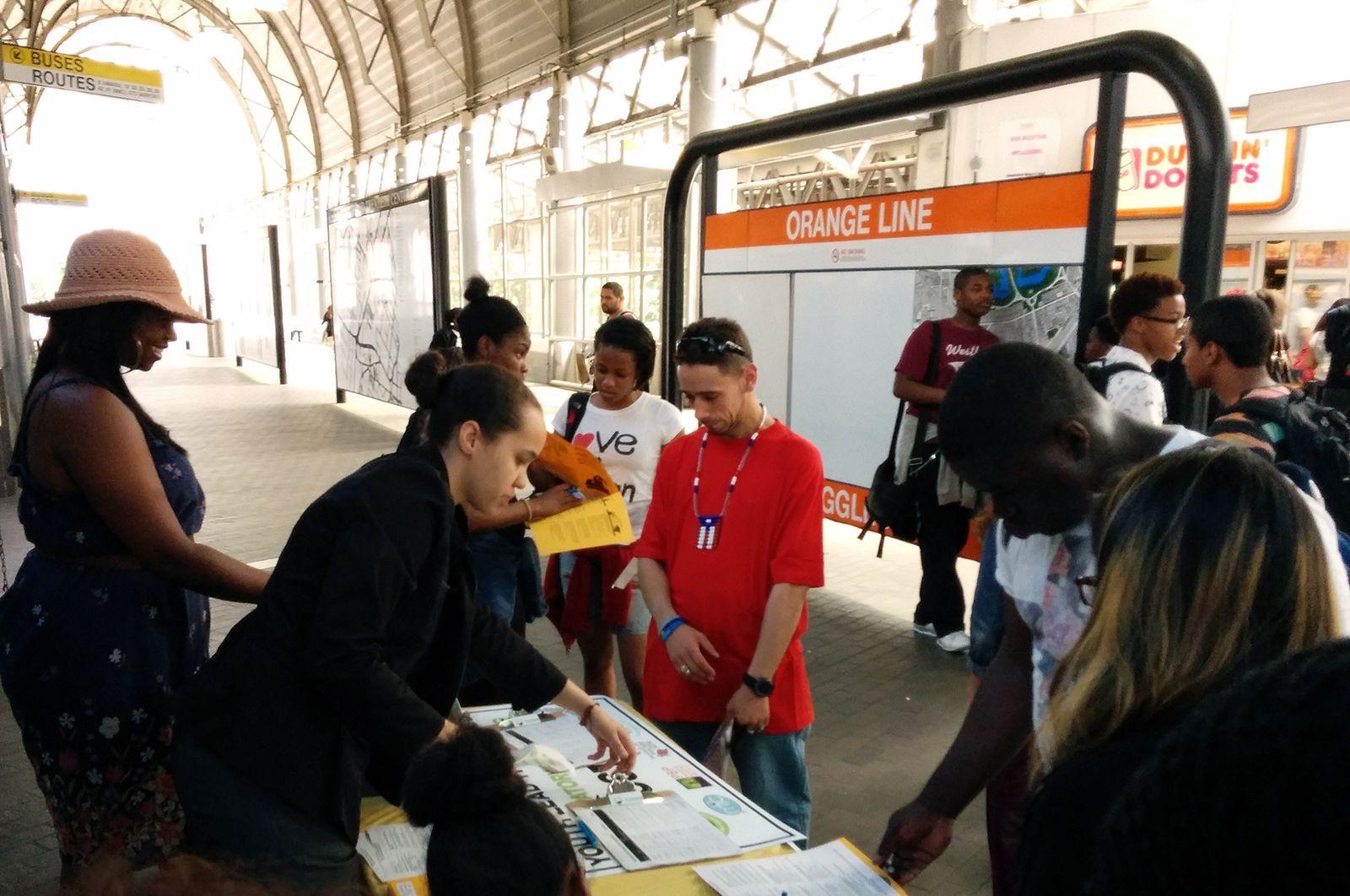 People from ages 12 to 25 participate in a voting project in Ruggles Station through Youth Lead the Change. Boston Mayor Martin Walsh announced today the continuation of the Youth Participatory Budgeting Process and the allocation of $1 million to Youth Lead the Change. PHOTO COURTESY OF FRANCESCO TENO/THE CITY OF BOSTON