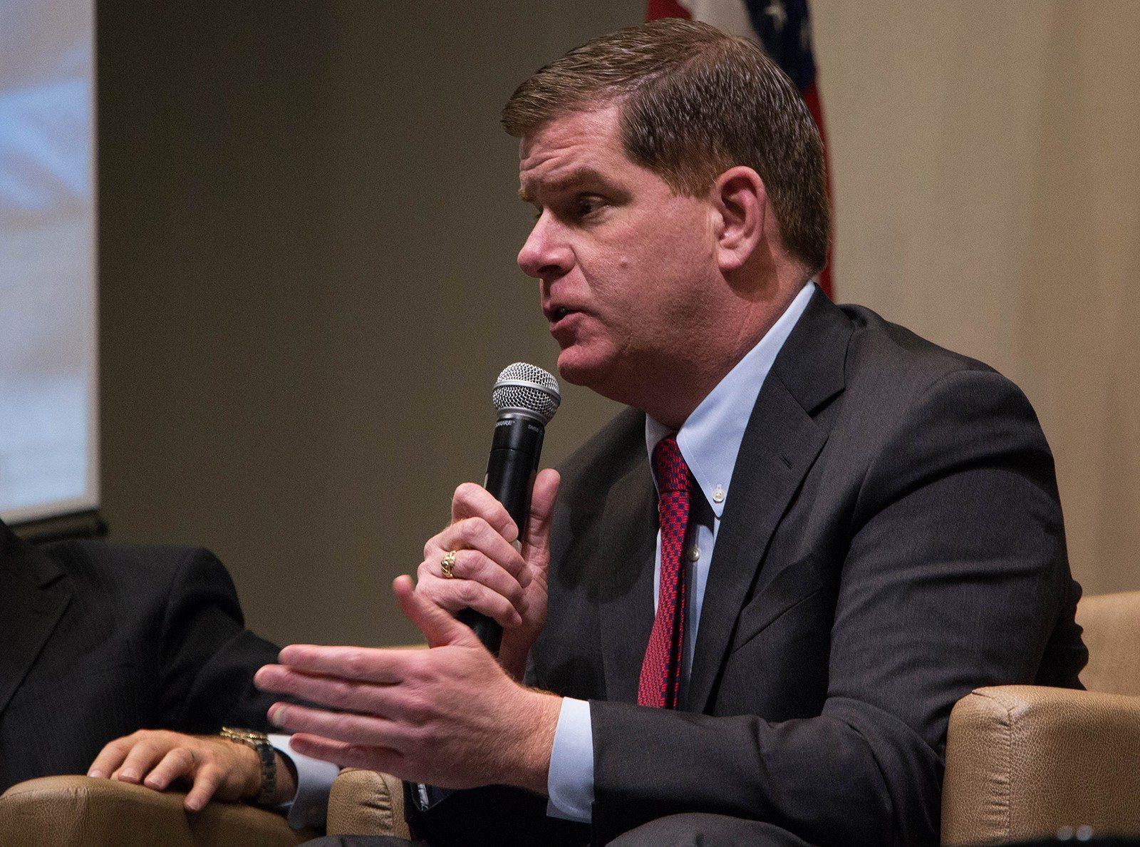 Boston Mayor Martin Walsh announced Saturday a new Neighborhood Trauma Team dedicated to Grove Hall that aims increase the city’s ability to support the neighborhood’s residents impacted by trauma. OLIVIA NADEL/ DFP FILE