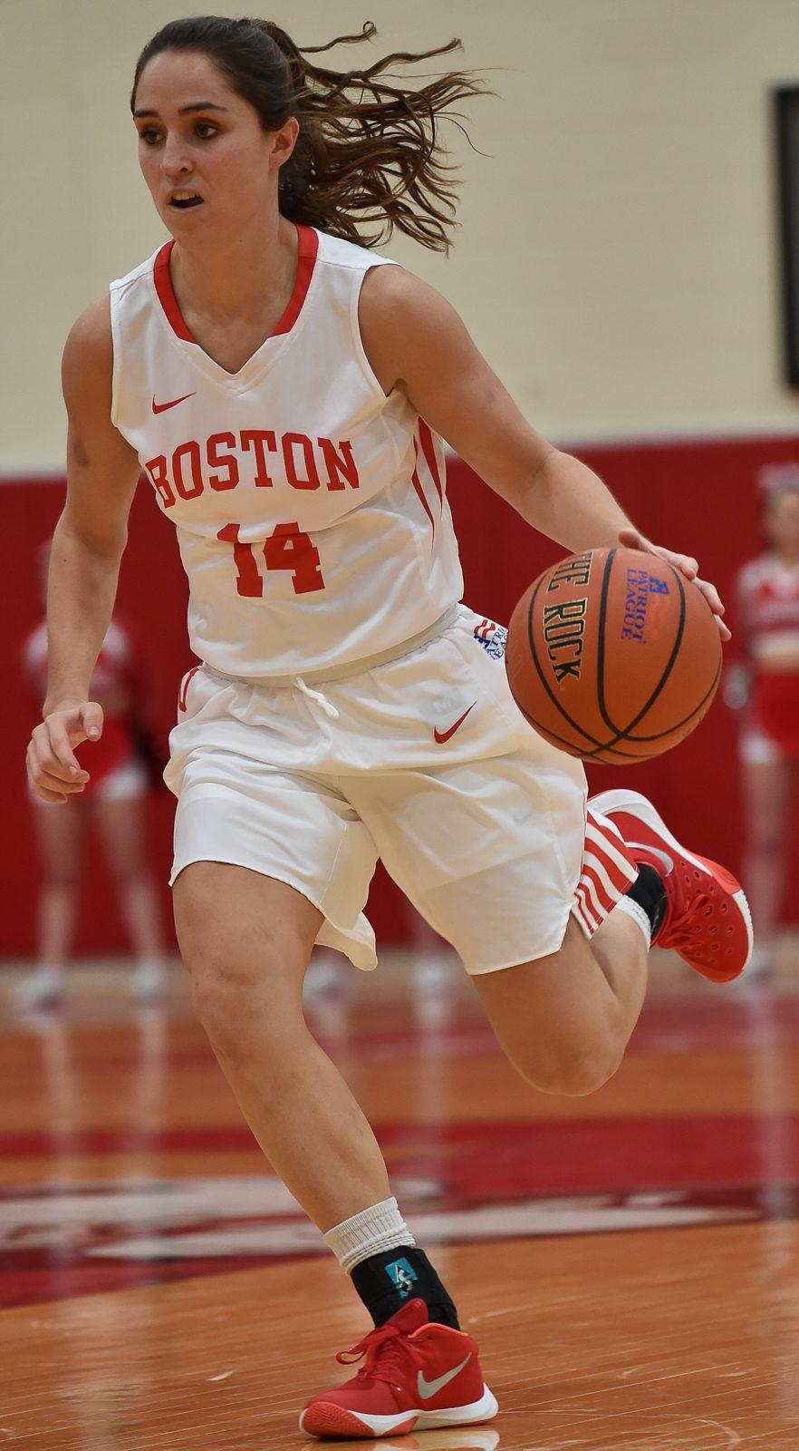 Senior guard Courtney Latham went 6-of-8 from the field in the season opener. PHOTO BY MADDIE MALHOTRA/ DFP FILE PHOTO 