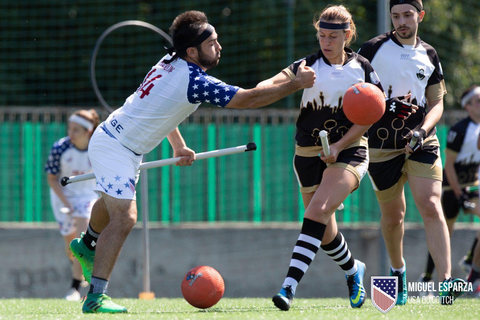 Max Havlin, pictured here taking part in the Quidditch World Cup, graduated from BU's College of Arts and Sciences in 2014. PHOTO COURTESY OF MIGUEL ESPARZA/U.S. QUIDDITCH
