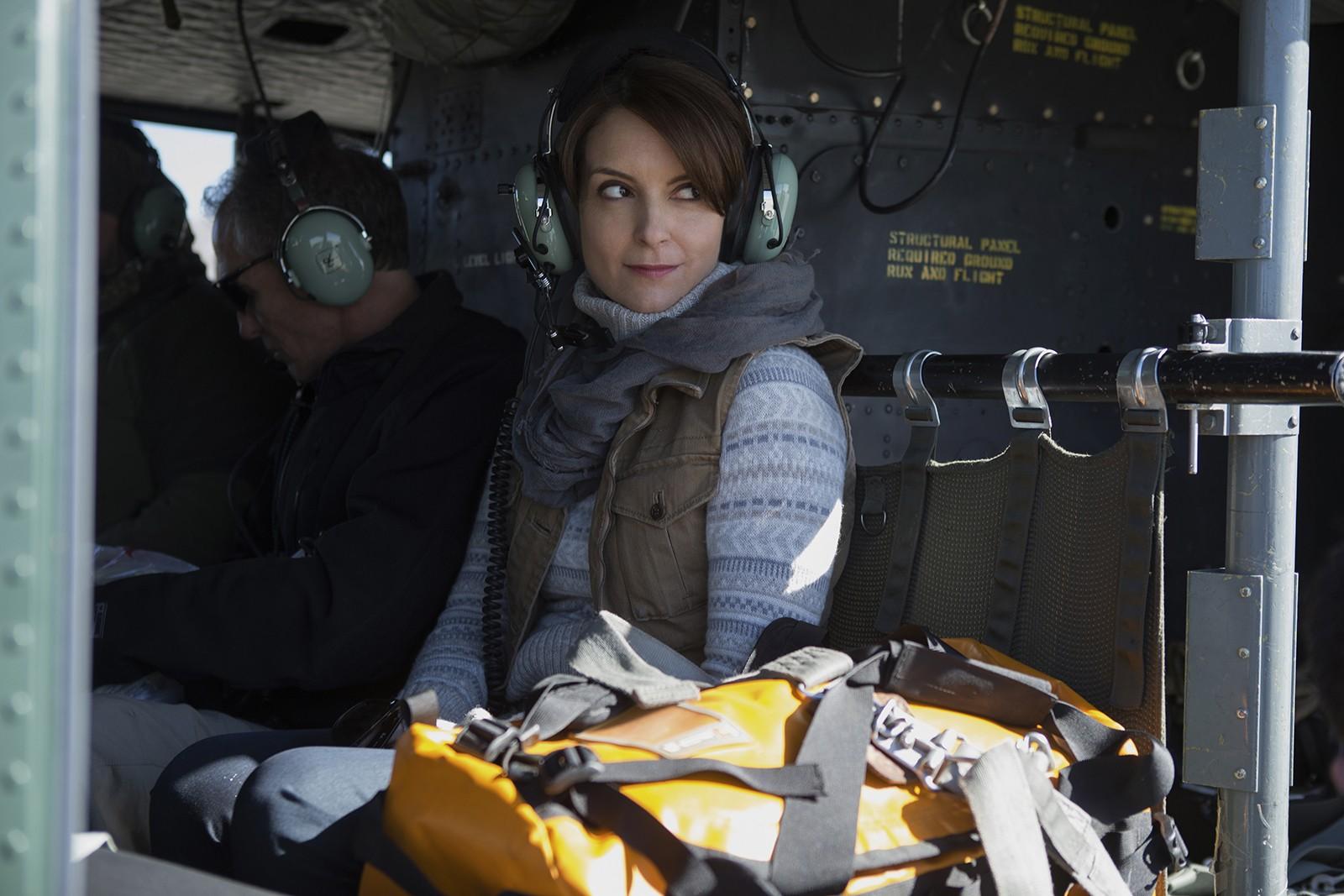 Tina Fey plays Kim Baker, a journalist covering wartime conflict in Afghanistan and Pakistan, in “Whiskey Tango Foxtrot,” opening in theaters Friday. PHOTO COURTESY FRANK MASI/PARAMOUNT PICTURES