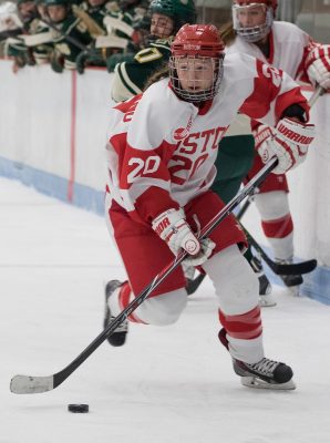 Senior forward Samantha Sutherland leads BU with seven goals through three games. No other player has more than two. PHOTO BY JUSTIN HAWK/ DFP FILE PHOTO