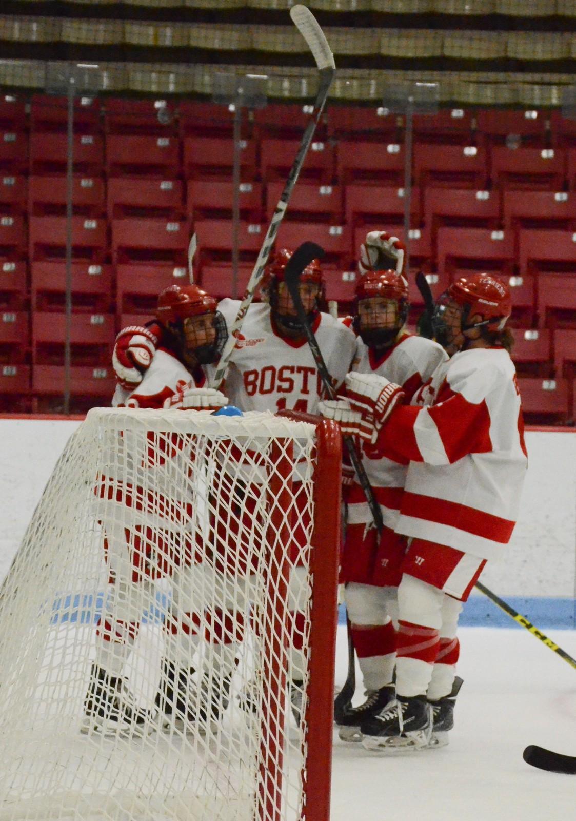 This year's senior class has helped BU assert its dominance over Hockey East, especially come playoff time. PHOTO BY FALON MORAN/DFP FILE PHOTO