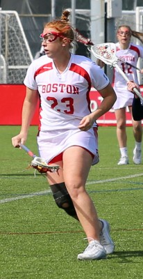 Mallory Collins has continued to lead BU during her senior season. PHOTO BY SARAH SILBIGER/DAILY FREE PRESS STAFF