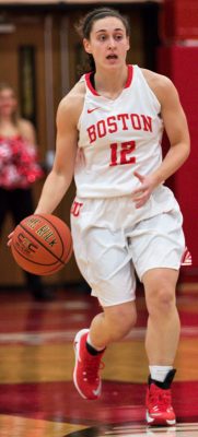 Senior Sarah Hope led the Terriers with a season-high 24 points as they beat American at home. PHOTO BY JOHN KAVOURIS/ DAILY FREE PRESS STAFF