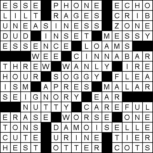 Crossword Answers — Jan. 19, 2017