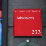The Boston University Admissions building. BU has admitted the first round of early decision applicants to the class of 2028. ISABELLE MEGOSH/DFP FILE