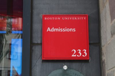 The Boston University Admissions building. BU has admitted the first round of early decision applicants to the class of 2028. ISABELLE MEGOSH/DFP FILE