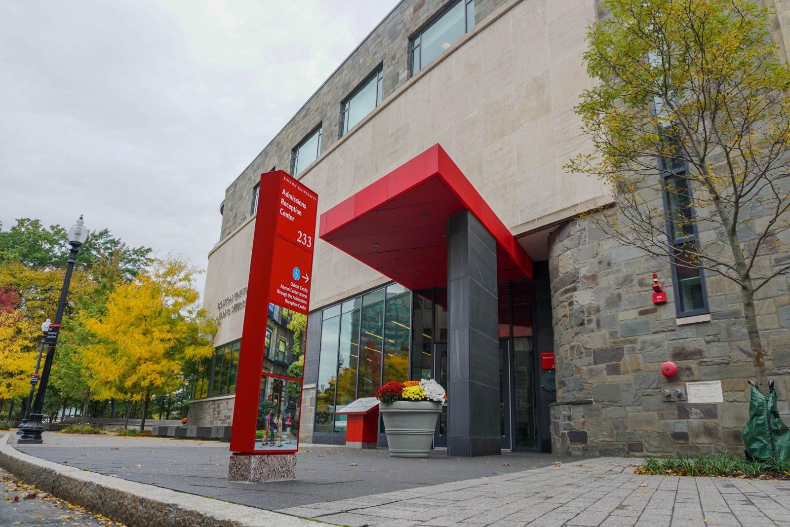 Boston University’s Admissions Center on Bay State Road. With Harvard University set to go on trial Monday for its alleged discrimination of Asian Americans as a result of affirmative action policies, the role of race in the college admissions process has become a renewed topic of discussion on campuses nationwide. SOPHIE PARK/ DAILY FREE PRESS STAFF
