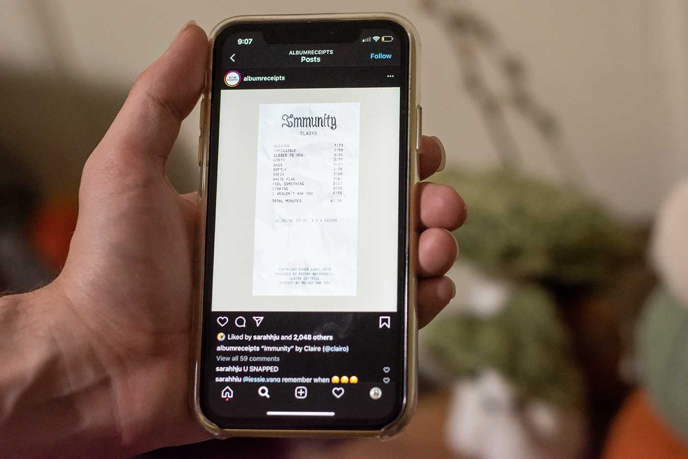Recent Boston University graduate Melody You’s Instagram page @albumreceipts features popular albums in the form of paper receipts. ILLUSTRATION BY LAURYN ALLEN/ DAILY FREE PRESS STAFF