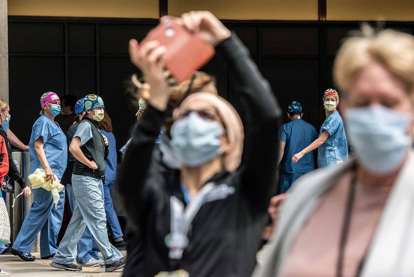 GALLERY: F-15 jets fly over hospitals in solidarity with health care workers