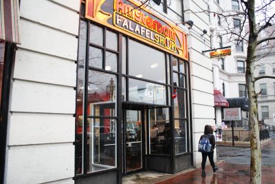 Amsterdam Falafelshop closed its location in Kenmore Square this month. PHOTO BY BETSEY GOLDWASSER/ DFP FILE PHOTO.