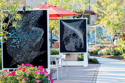 “Art in the Square,” housed in Chestnut Hill Square, is a free exhibit celebrating women empowerment by featuring artwork from local and international artists. PHOTO COURTESY LESLIE MEDALIE/LEARY PUBLIC RELATIONS  
