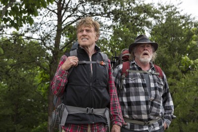 Robert Redford stars as Bill Bryson and Nick Nolte as Stephen Katz in the film, “A Walk in the Woods.” PHOTO COURTESY FRANK MASI/BROAD GREEN PICTURES