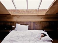 woman laying in bed