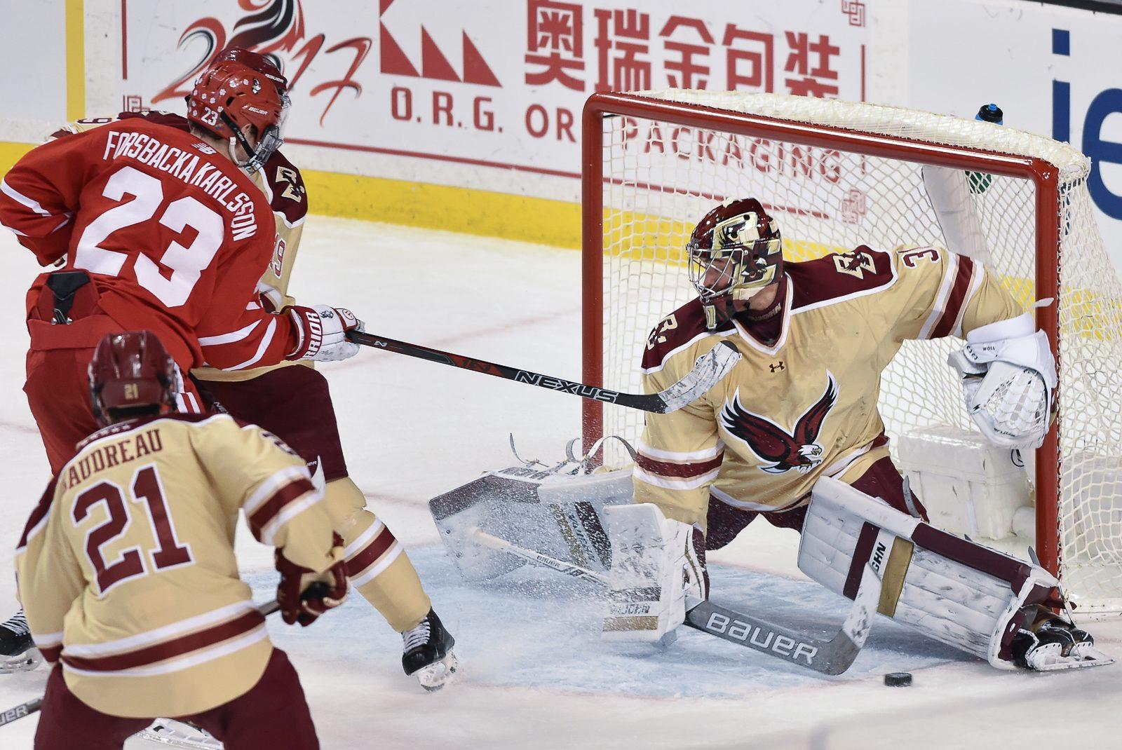 BU will try and secure its first four-game win streak over BC since the 2005-06 season. PHOTO BY MADDIE MALHOTRA/ DAILY FREE PRESS STAFF 