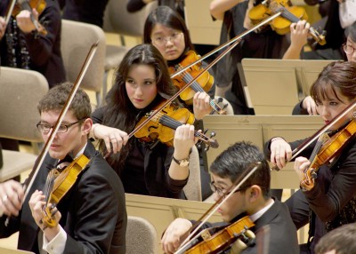 Students ages 12 to 21 from the Greater Boston area perform in the Boston Philharmonic Youth Orchestra lead by conductor and founder Benjamin Zander. PHOTO COURTESY BOSTON PHILHARMONIC YOUTH ORCHESTRA