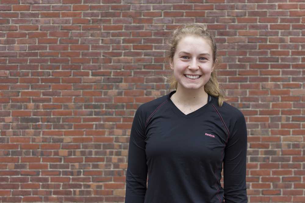 Brandy Moser, a BU student, who is helping to bring CHAARG to campus. CHAARG is a girls’ health and fitness organization. PHOTO BY VIVIAN MYRON/ DAILY FREE PRESS STAFF 

