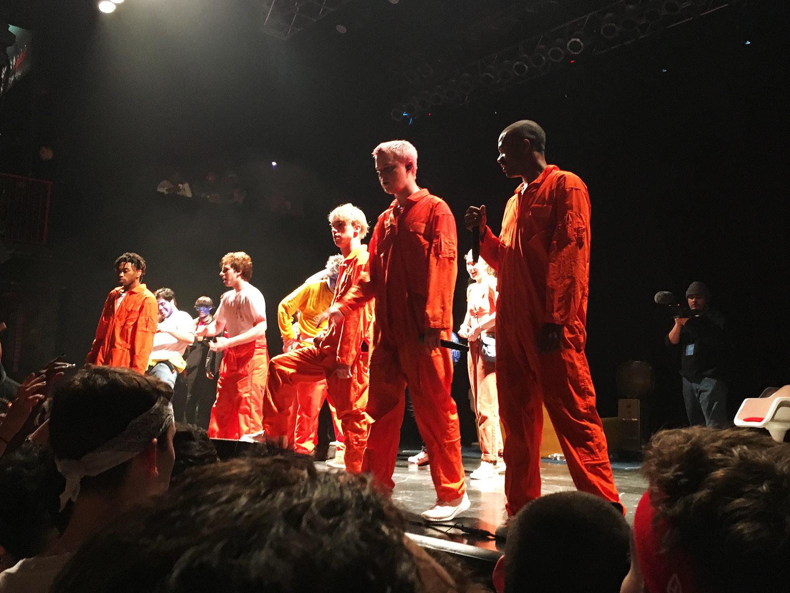 Brockhampton performs at the House of Blues in Boston on Tuesday. PHOTO BY CARINA IMBORNONE/ DAILY FREE PRESS STAFF
