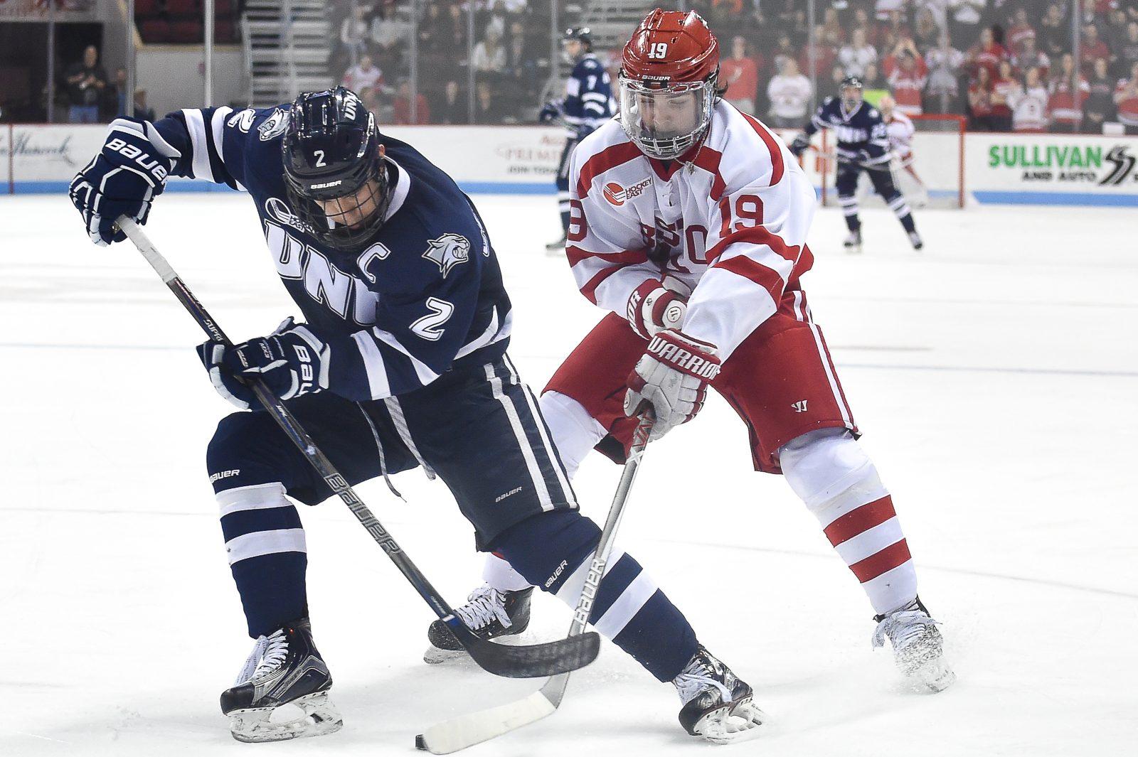 Freshman forward Clayton Keller leads BU with 35 points. PHOTO BY MADDIE MALHOTRA/DAILY FREE PRESS STAFF