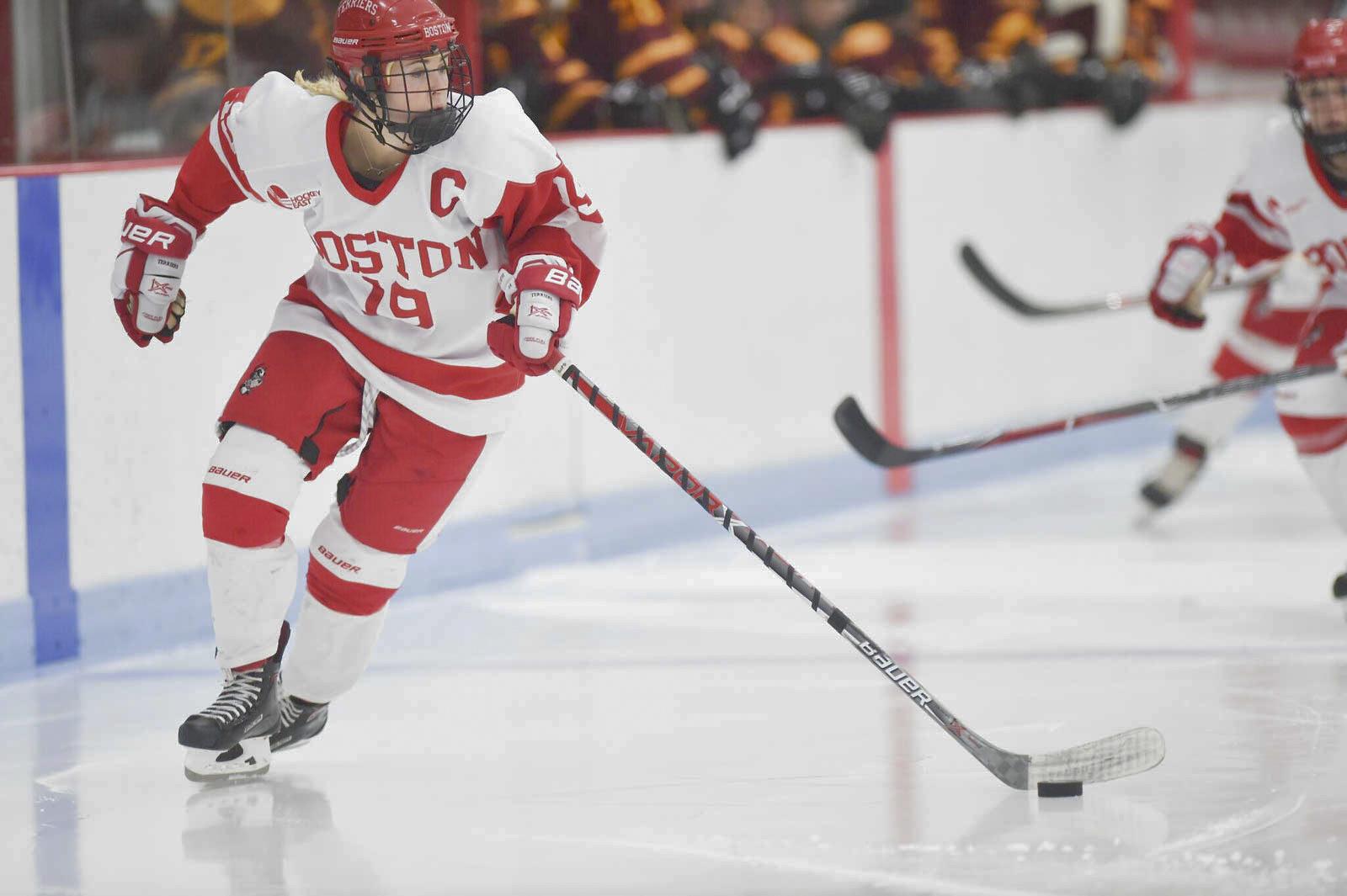 Senior forward Rebecca Leslie and the Terriers will look to turn things around Wednesday night against Lafayette College. PHOTO BY MADDIE MALHOTRA/ DAILY FREE PRESS STAFF