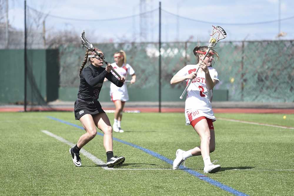 Sophomore attack Kailey Conry broke BU's program record with 13 points in the Terriers' 20-16 win over Harvard. PHOTO BY MADDIE MALHOTRA/DFP FILE PHOTO