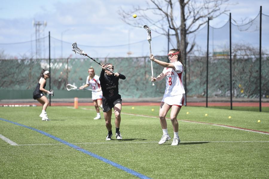 Sophomore attack Kailey Conry had a team-high four points for BU against BC Saturday afternoon. PHOTO BY MADDIE MALHOTRA/ DAILY FREE PRESS STAFF