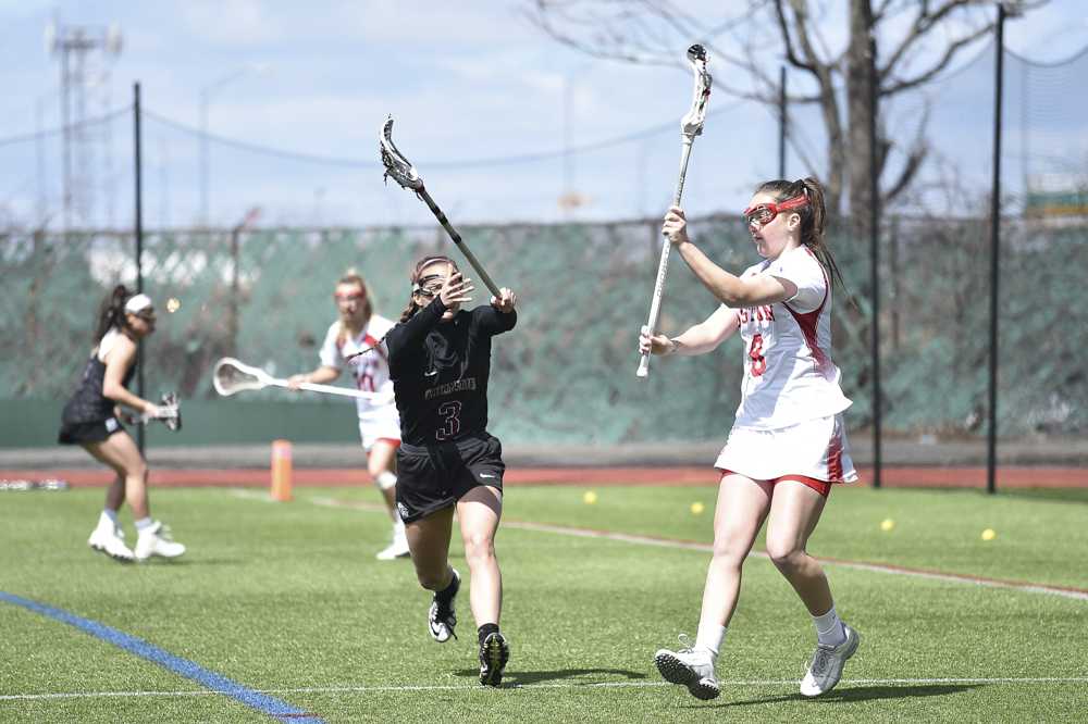 Sophomore attack Kailey Conry dominates offense with 66 points. PHOTO BY MADDIE MALHOTRA/DAILY FREE PRESS STAFF
