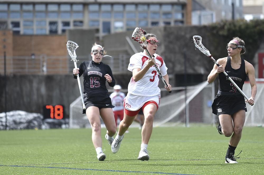 Senior defender and co-captain Maria Guerra led BU's defense against Bucknell with four caused turnovers and four ground balls. PHOTO BY MADDIE MALHOTRA/DFP FILE PHOTO 