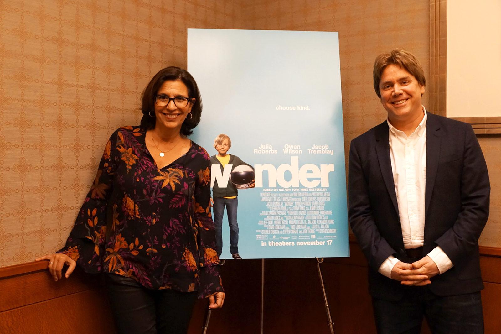 Director Steven Chbosky and author R.J. Palacio sit for a roundtable interview Monday about upcoming film “Wonder." PHOTO BY SYDNEY MAES/ DAILY FREE PRESS STAFF