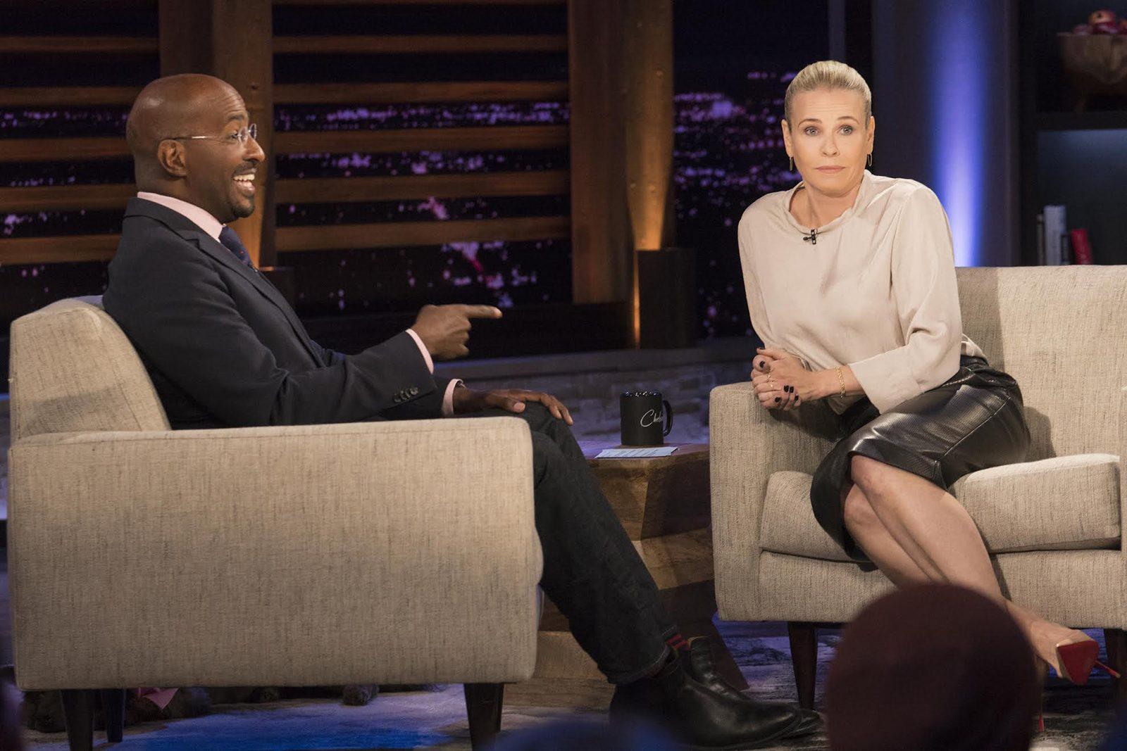 Chelsea Handler hosts her talk show in Los Angeles on March 10. PHOTO COURTESY GREG GAYNE/NETFLIX