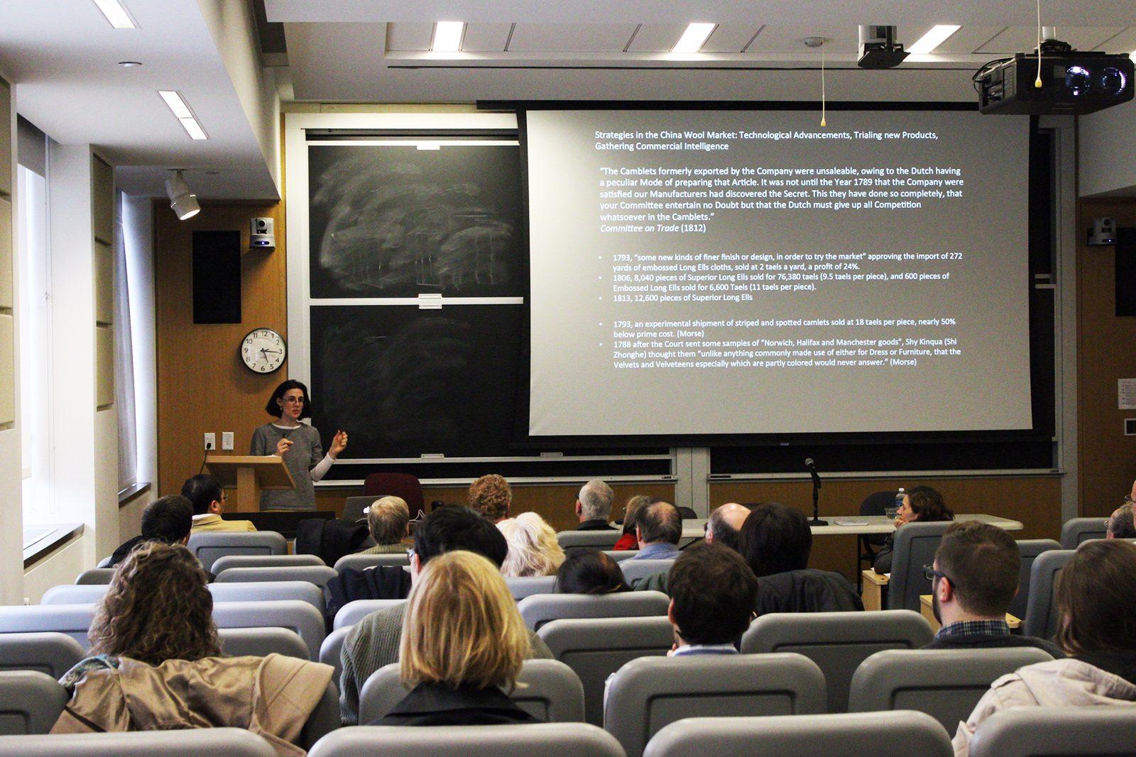 Boston University history professors discuss research about the 19th century Opium War between China and Great Britain at a panel discussion Friday afternoon in the College of Arts and Sciences. PHOTO BY KANKANIT WIRIYASAJJA/ DAILY FREE PRESS STAFF
