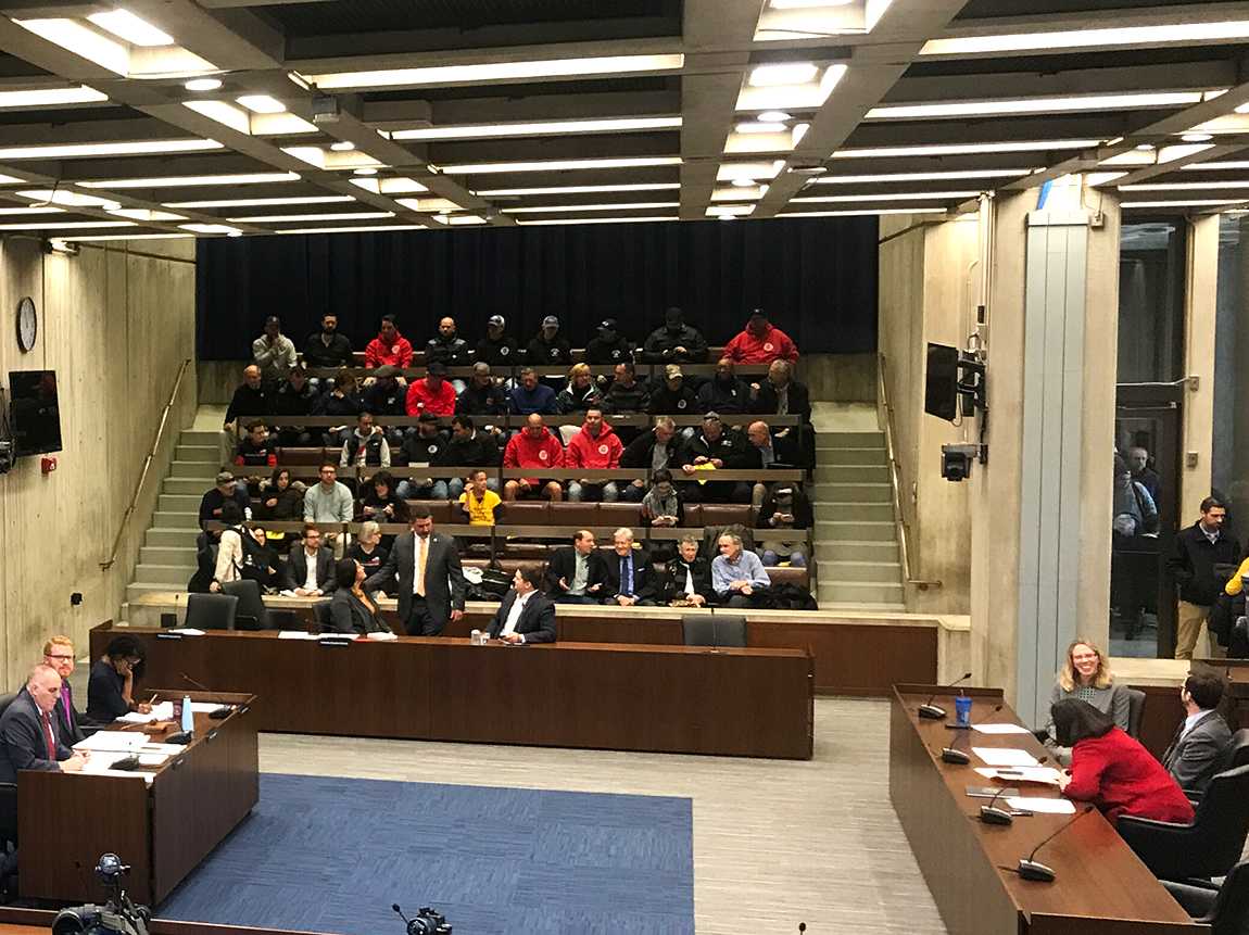 The Boston City Council Committee on Environment, Sustainability and Parks met Tuesday morning to discuss the safety of the City’s gas infrastructure. SHAUN ROBINSON/ DAILY FREE PRESS STAFF